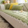 Winter Thickened Sofa Cushion, Plush Cover, Backrest Towel, Winter Seat Cushion, Simple and High-end