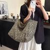 European and American Style Fashion Leopard Print Underarm Tote Big Bag New Casual Women's Bag Twill Canvas Bag Women's Shoulder Bag