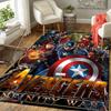 1 шт. Коврик для пола Marvel Мстители Супергерои, Нескользящий коврик, Дизайн с персонажами мультфильмов, Мягкий велюр, Декор для комнаты, Моющийся
