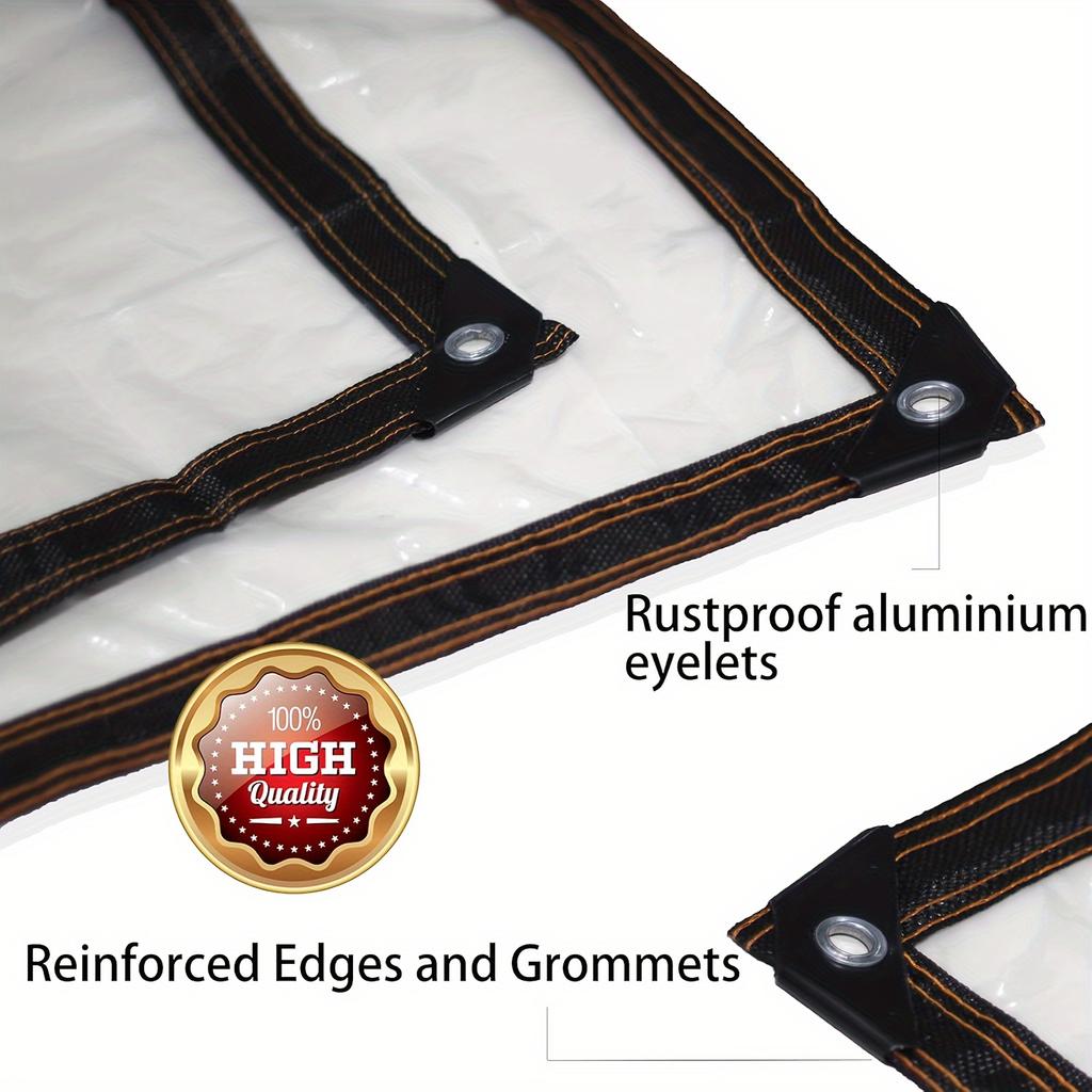 1 шт. прочный прозрачный водонепроницаемый брезент - устойчив к УФ-излучению и царапинам, идеально подходит для теплиц, балконов и защиты на открытом воздухе