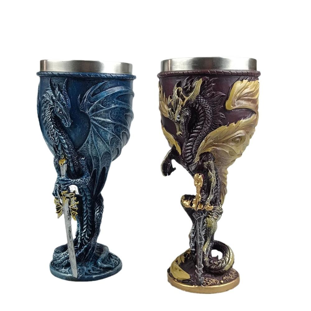 Nordic Dragon Goblet Stainless Steel Beer Mug Creative Viking Wine Cup Man