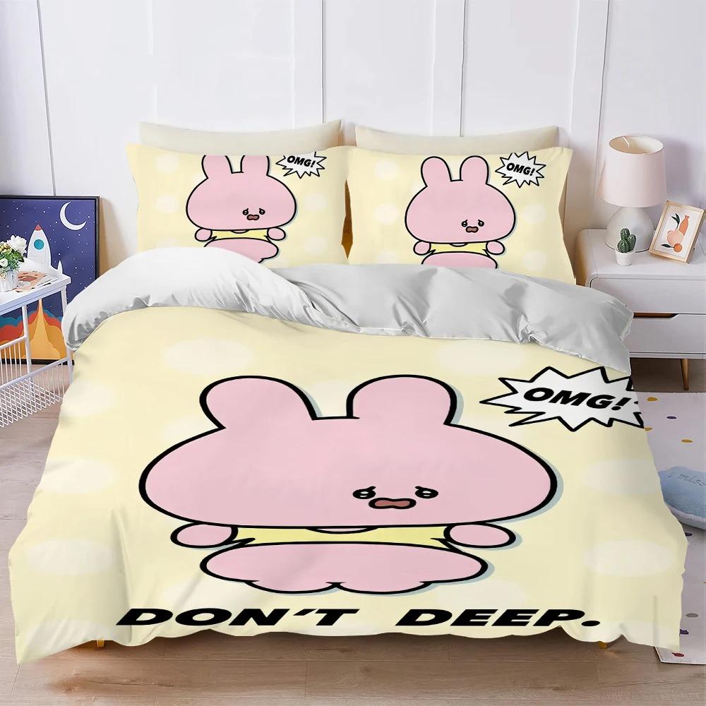 Cute Cartoon A-Asamimichan Bedding Set Soft Comforter Cover With 1/2pcs Pillow Shams For Kids Adults Microfiber Quilt Cover