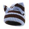 Yarn Knitted Beanie Hat Y2K Harajuku Knitted Skull Cap Gifts Cat Ear Beanie  Casual Streetwear