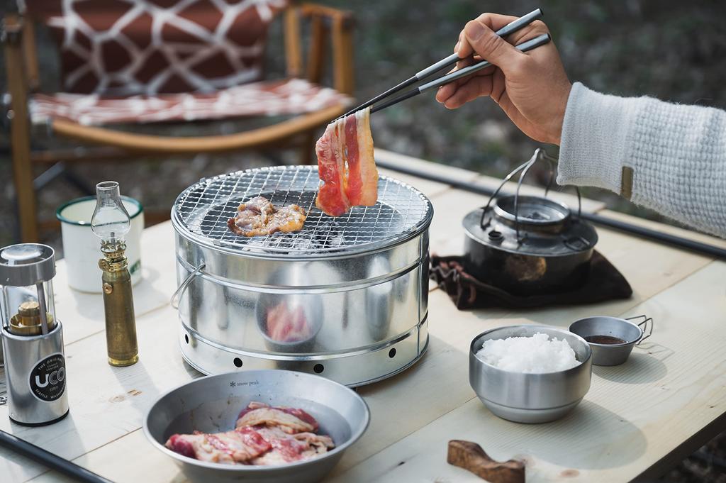 Круглая настольная подставка для плиты Onoe Seisakusho, походное оборудование, гриль, барбекю, стол для древесного угля (ОНОЭ) МТК-245 [Вершина костра]