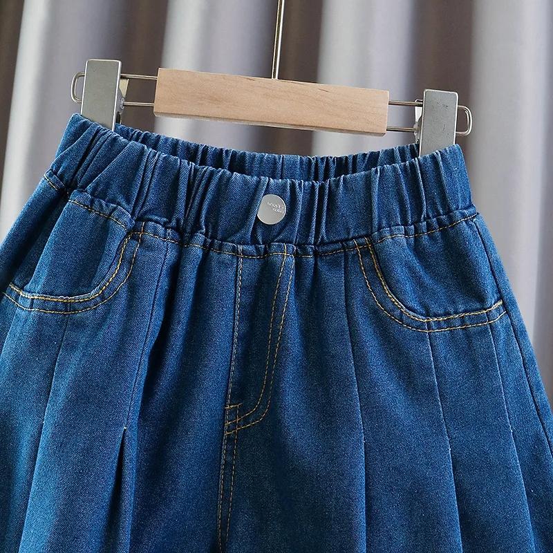 Джинсовые шорты для девочек, летние детские модные джинсовые брюки, детская одежда