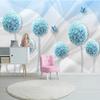 3D стерео обои с изображением одуванчика Абстрактные синие художественные фрески для гостиной, телевизора, дивана, спальни, фоновые настенные фрески, декор