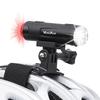 Bike Helmet Light 2 In 1,Cycling Helmet Headlight Taillight Front and Rear Bike Lighting Rechargeable 360° Warning with IP66 Waterproof USB Rotatable