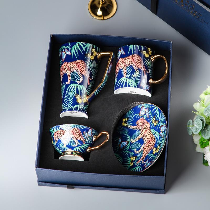 Креативная розовая кружка из костяного фарфора с изображением леопарда, гепарда, керамическая чашка для кофе, молока, воды, дневного чаепития, домашняя посуда для напитков