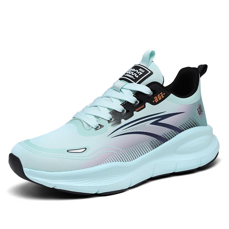 Новая легкая спортивная обувь для улицы осень мужская дышащая нескользящая обувь для бега на платформе универсальная кожаная обувь на шнуровке мужская