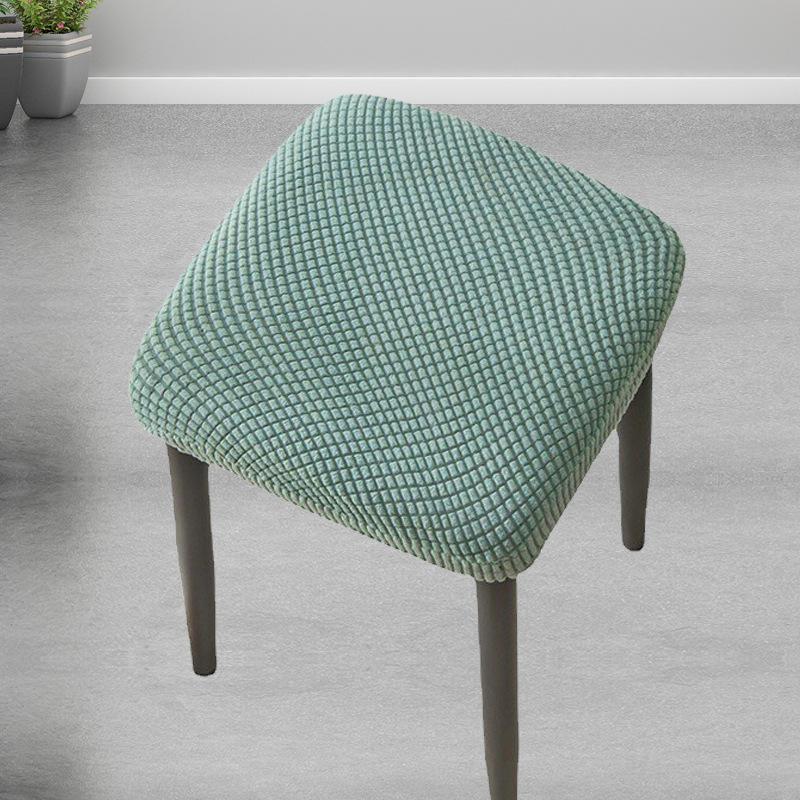 Elastic Stool Cover Plaid Chair Cover Small Square Seat Cover Restaurant