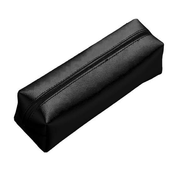 Пенал Прочная сумка-карандаш из искусственной кожи с гладкой молнией Компактная портативная сумка для канцелярских принадлежностей для дома и школы
