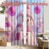 2pcs, 2D FLAT PRINTING Curtains (Without Rod) Snowy Cheer(1) Christmas Holiday Curtains with Digital Printing Yarn Curtains