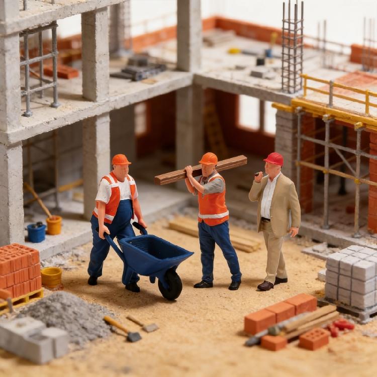 Реалистичные статуи строителей 1:Смоляные модели масштаба 1:64 Креативные проекты Аксессуар Для коллекционеров и любителей