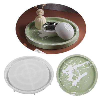 Мягкая Гибкая Форма Кристаллический Силикон Форма для Ювелирных Изделий Круглая Силиконовая Форма-Поднос Силиконовая Форма для Кашпо Формы для Фруктовых Подносов