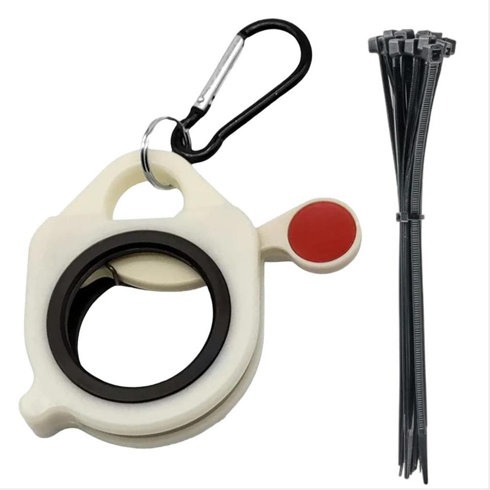 Plastic Fluorescent Cable Tie Organizer Portable Storage Cable Tie Holder Electrical Wire Tie Organizer Key Chain Storage Tool