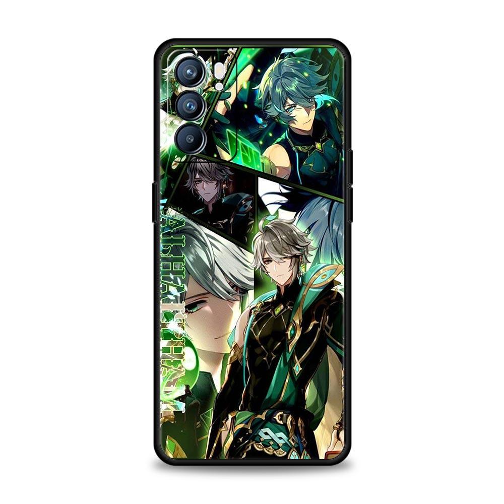 Case For Oppo Find X6 Pro X5 A54 A53 A52 A9 A15 A95 A17 A16 A76 A74 A57 A31 Reno8 Reno7 Reno6 Pro 5G Cover Genshin Impact Ayato