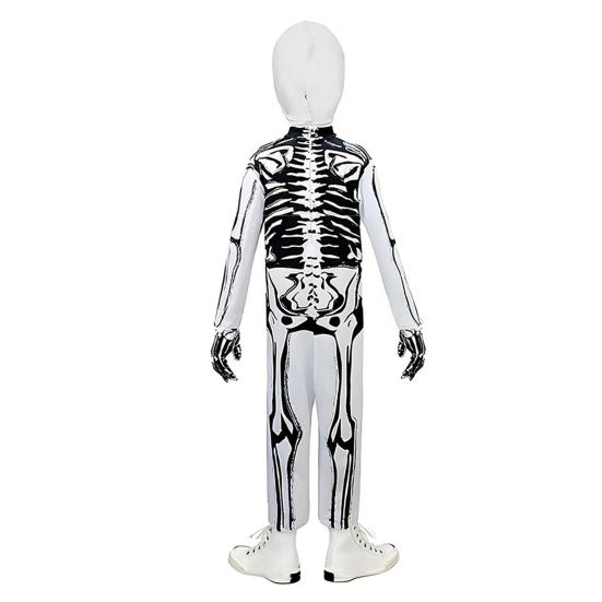 Kids Skeleton Costume Halloween Skeleton Tutu Skirt/Dinosaur Jumpsuit/Bone Onesie Outfit for Boys Girls Dress-up