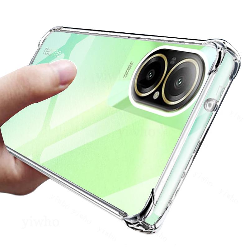 Shockproof Clear Case for Realme C67 4G Safety Soft Silicone Transparent Back Covers for Realme C 67 Phone Protective Camera