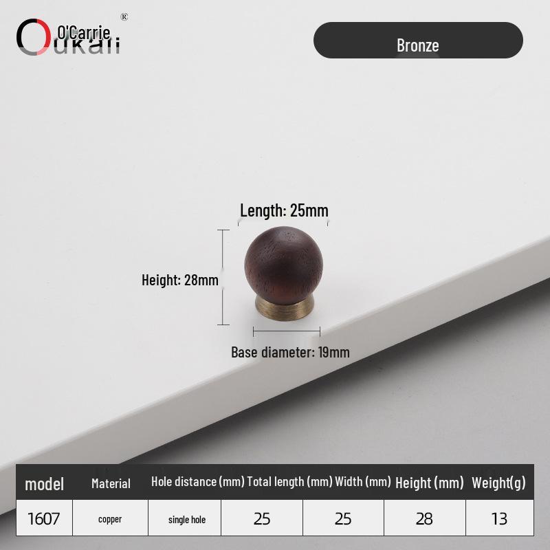 Красочная керамическая ручка для шкафов и ящиков - Круглая, одно отверстие
