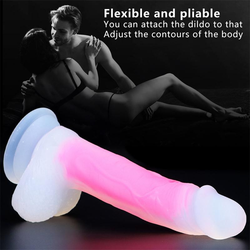 Женский дилдо силиконовый продукт имитация для взрослых маленький прозрачный светящийся мягкий секс-игрушка