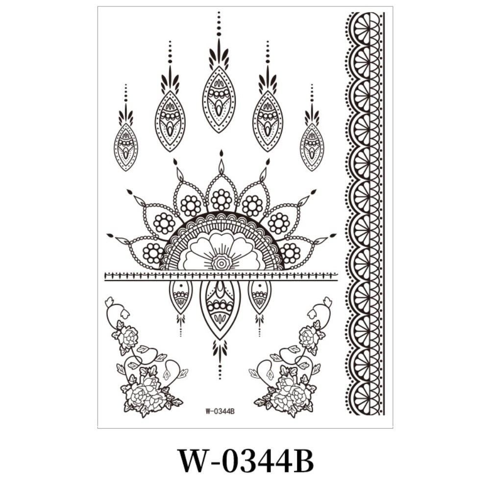 Legs Arm Temporary Tattoo Lace Fake Tattoo Black Henna Tattoo Decals Women/Lady