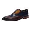 New Men's Retro Color Matching Leather Shoes Business Dress Men's Shoes Size 48 Non-slip British Style