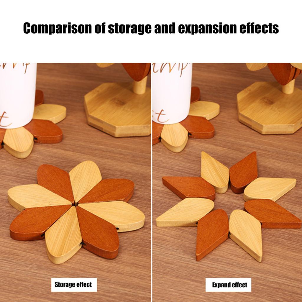 Деревянные протекторы для столешницы для горячих кастрюль, блюд, термостойкая кухонная подставка с основанием, аксессуары для обеденного стола
