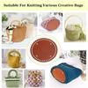 15*15cm Round Bottom For Knitted Bag PU Leather Bag Base with Holes Handmade DIY Crochet Bag Bottom Accessories
