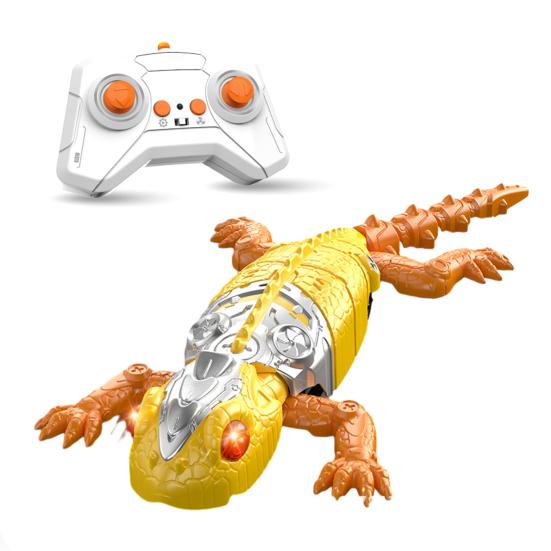 Электрическая игрушка Геккон с дистанционным управлением, со светодиодными глазами, вращение на 360 градусов, перезаряжаемая, лазающая по стенам ящерица на радиоуправлении, геккон для лазания по стенам для малышей, игрушка для розыгрышей