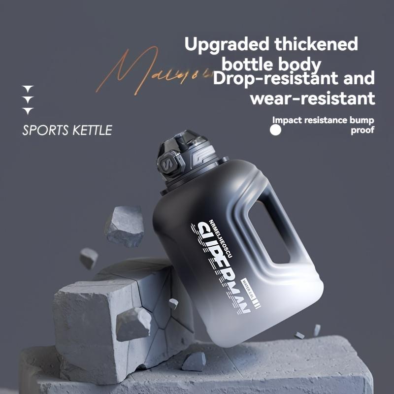 Бутылка для воды с градуировкой объема, 2200 мл/2600 мл, с ручкой и ремешком, с отделением для чая, подходит для фитнеса, активного отдыха, ежедневного использования