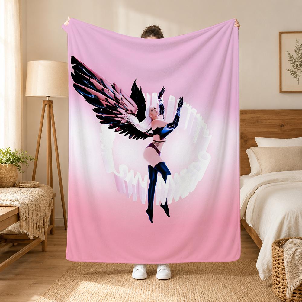 Kali Uchis Singer Throw 240g flannel blanket, suitable for sofas, beds, offices, exquisite gift blankets
