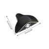 Stage Performance Pirates of the Caribbean Decoration Halloween Imitation Leather Pirate Hat Tricorne Hat Captain Jack Hat