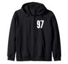 Number Ninety Seven #97 Sports Team Uniform Birthday 97 Zip Hoodie