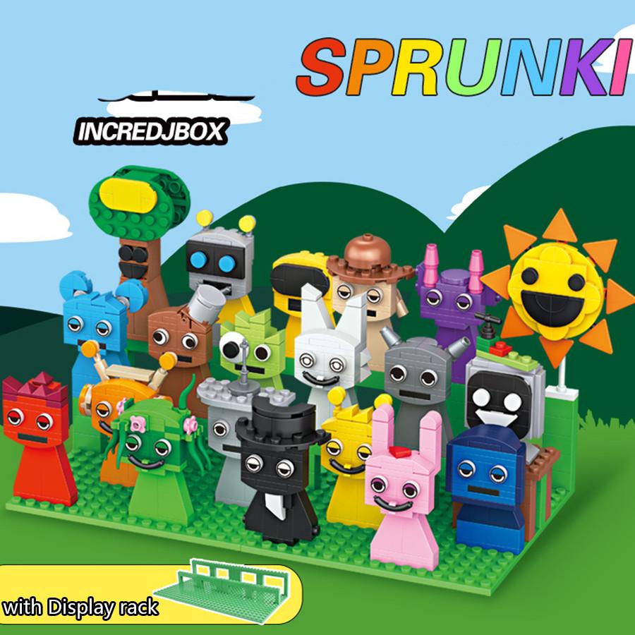 MOC Incredibox Sprunki Figures Building Blocks Set Horror Game Incredibox Figure Bricks Toys for Kid Xmas Easter Gift Music Box