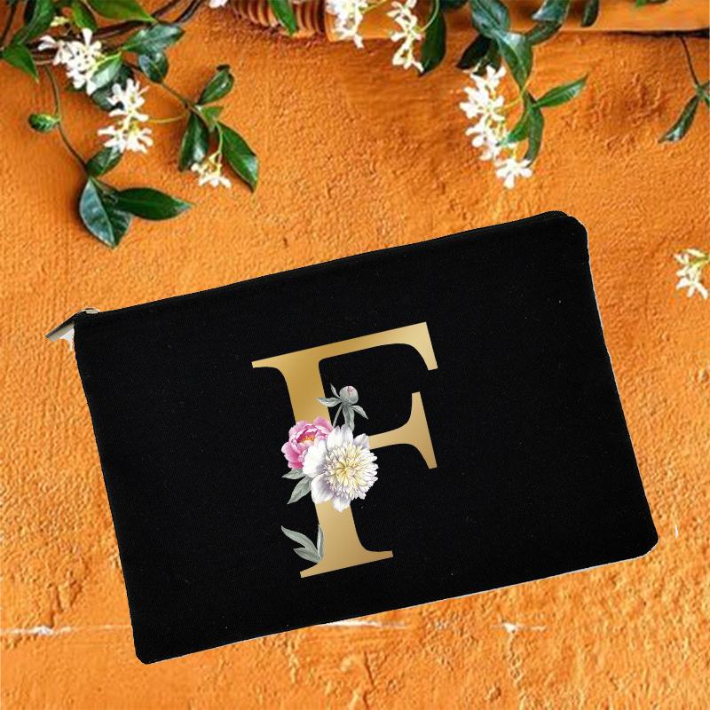 Косметички для подружки невесты с цветочным принтом алфавита, косметичка для свадебной вечеринки, косметичка, необходимые женские сумки-тоут, свадебные подарки