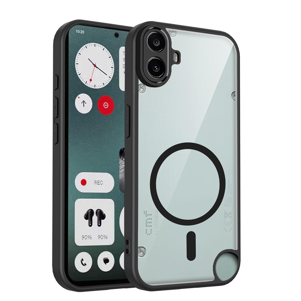 KEYSION Прозрачный магнитный чехол для телефона Nothing CMF Phone 2 Pro 1 Силикон+ПК HD Clear Ударопрочный чехол для CMF Phone 1 2Pro