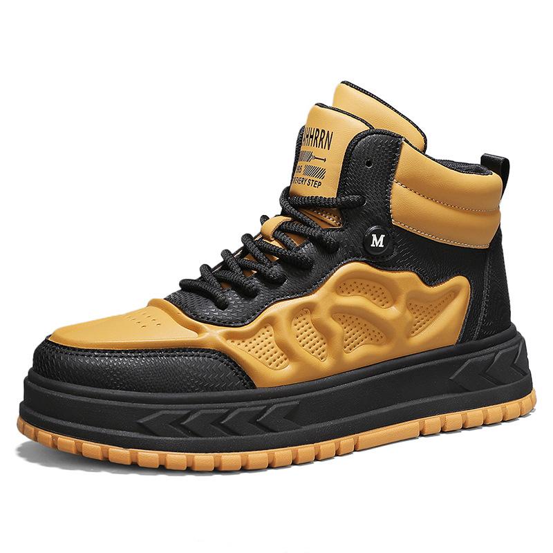 Мужская обувь новая осенняя универсальная обувь на высокой платформе, спортивная и повседневная обувь для студентов-подростков, мужская обувь на толстой подошве увеличивает рост