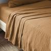Flat Sheet 240x300 Cm Cotton Gauze Camel