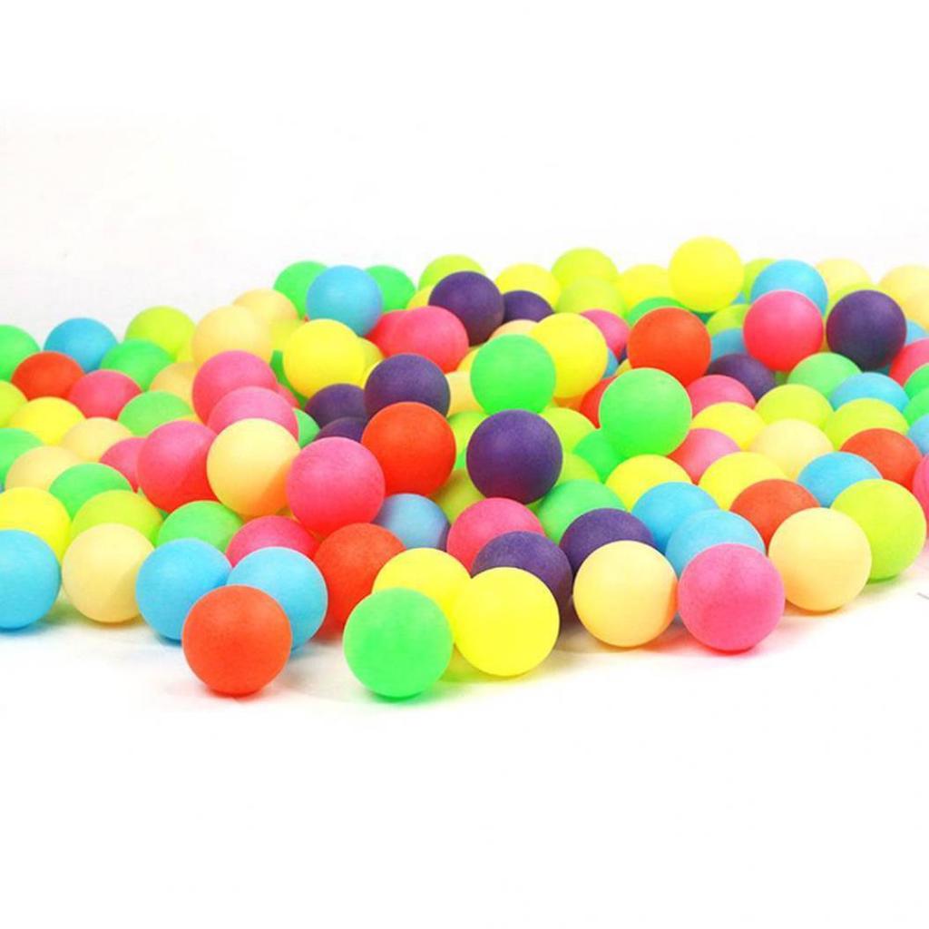 100Pcs Colored Ping Pong Balls Entertainment Table Tennis Mixed Colors for Game