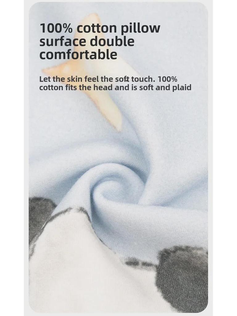 Подушка для сна с эффектом памяти для детей от 0 до 6 лет - чистый хлопок, для всесезонного использования