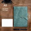 A5 Thickened Leather Buckle Business Notebook, Work Meeting Record Book, Student Study Notebook, Diary, 100 Sheets 200 Pages