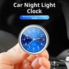 Car Gauge Clock 40mm Alloy Metal Dashboard Decor with Luminous Dial Motorcycle Watch for Bike Boat Home Vehicle