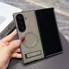 KEYSION Роскошный магнитный чехол из искусственной кожи для MagSafe для Samsung Galaxy Z Fold 7 5G, подставка, беспроводная зарядка, задняя крышка для телефона