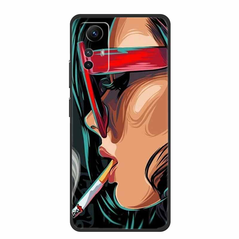 Чехол для Xiaomi Redmi Note 12S Крутые Животные Мягкий Силикон ТПУ Чехол для Телефона для Redmi Note12S Светящаяся Бабочка Ударопрочный Fundas