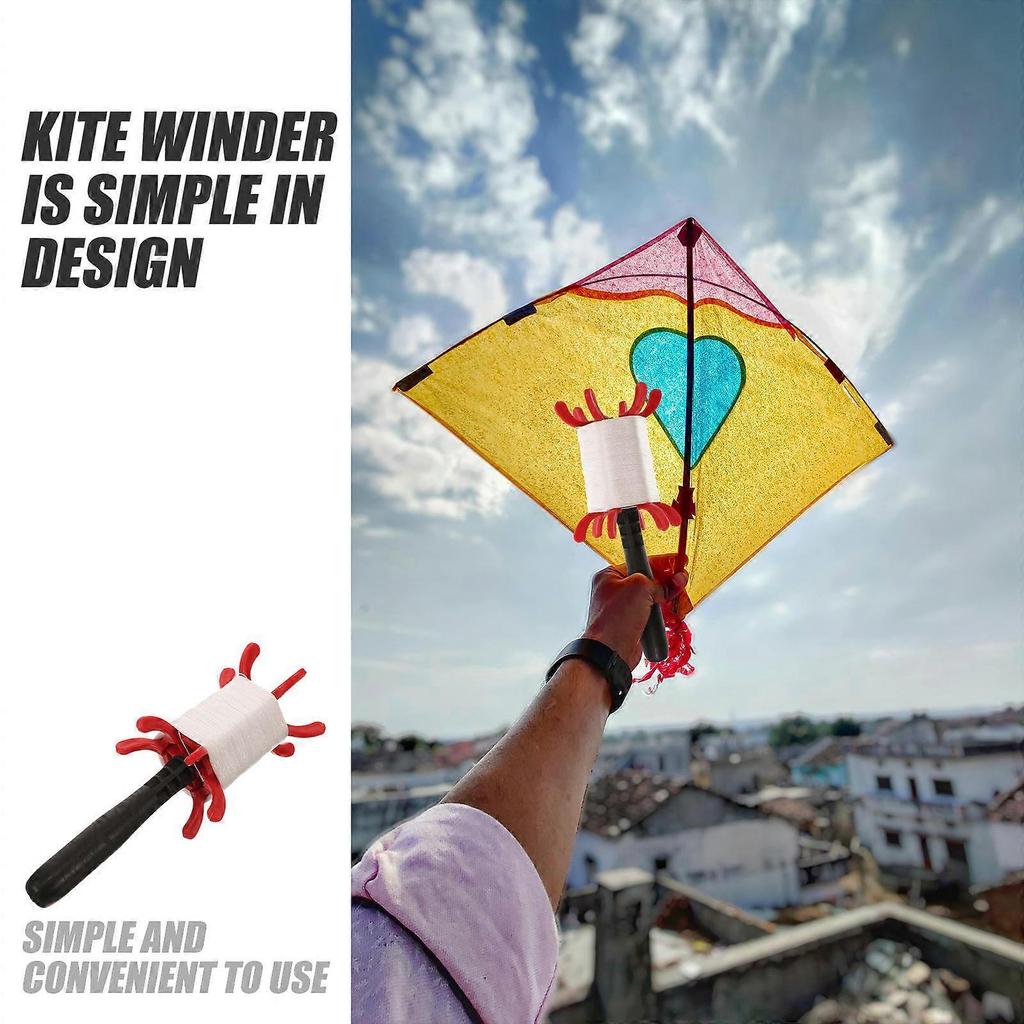Kite Reel Winder Made of Plastic for Flying Kite Use White Color Lightweight and Portable
