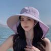 Summer Fashion Floppy Sun Hat With Ponytail Opening Uv Protection For Casual Outdoor Wear