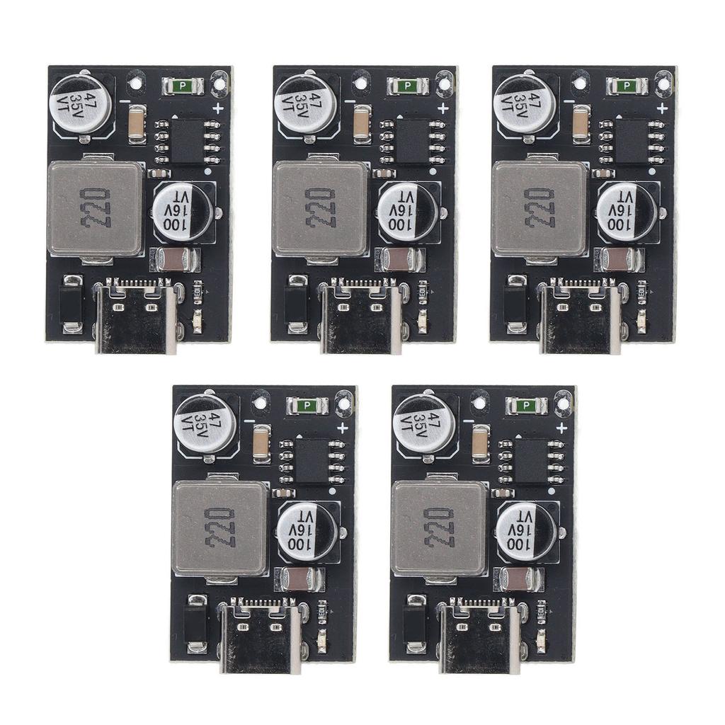 5Pcs Buck Module DC Power Supply Converter 6~32V to QC3.0 PD3.0 Mobile Phone Smart Fast Charge Type 