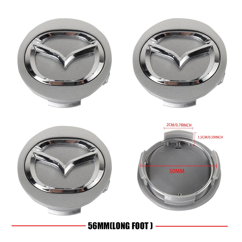 56MM Car Wheel Center Cap Logo Hub Cover Badge Sticker Accessories For Mazda Axela Demio Atenza CX5 CX3 CX7 CX30 CX60 CX9 MX5 MS