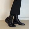Женские ботинки на толстой подошве, увеличивающие рост, эластичные тонкие ботильоны, женские ботильоны с задней молнией в стиле ретро, британские сапоги для верховой езды
