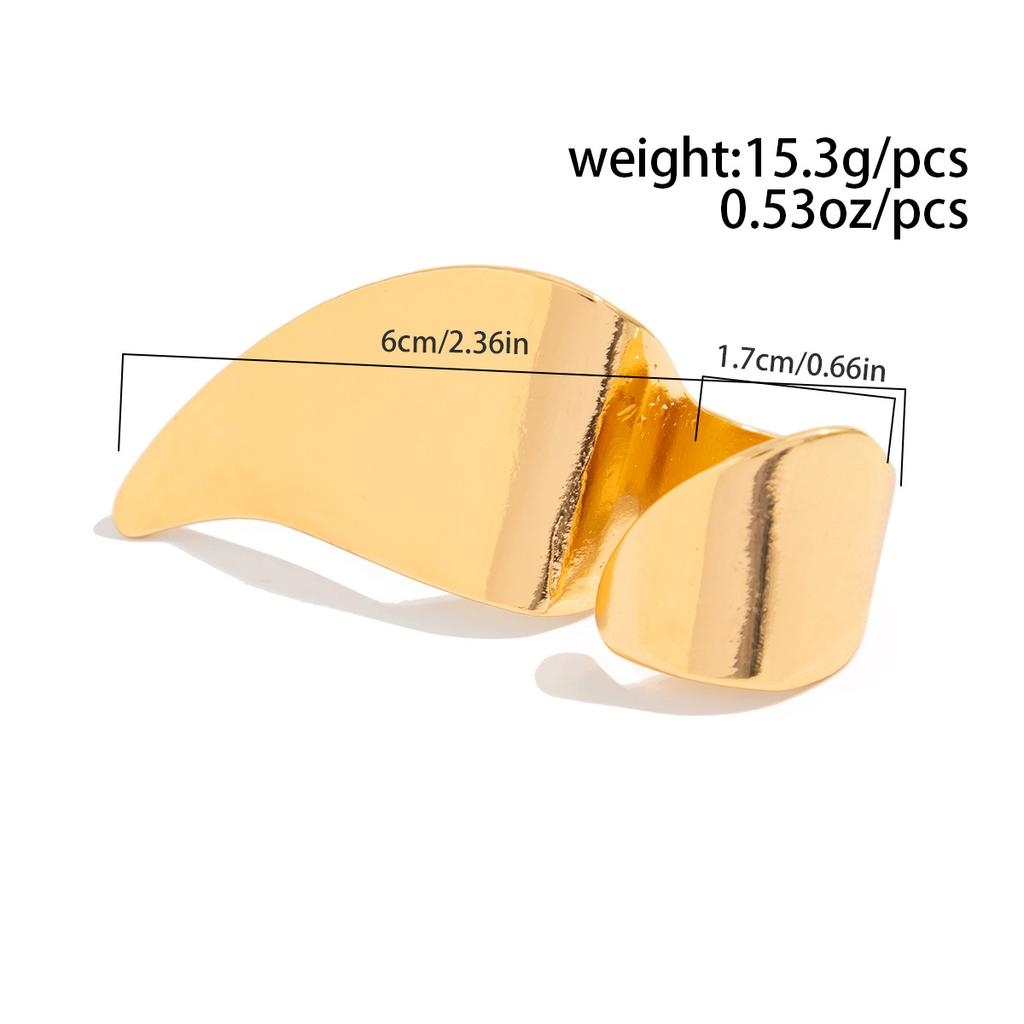 Fashion Irregular Circle Metal Ring Ins Personality Senior Sense Zinc Alloy Snake Hand Ring Ring Daily Commuting Glossy Light Luxury Women's Ring